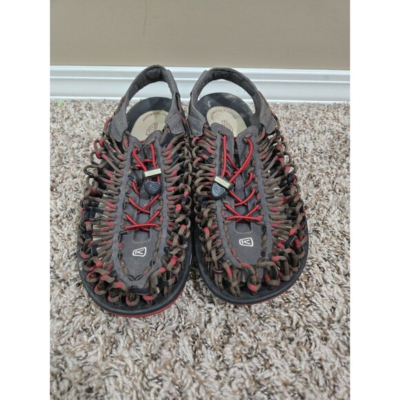 Keen Uneek Two Cord Bungee Brown Red Slingback Sandal Sz 10 Hiking Outdoors main image 9